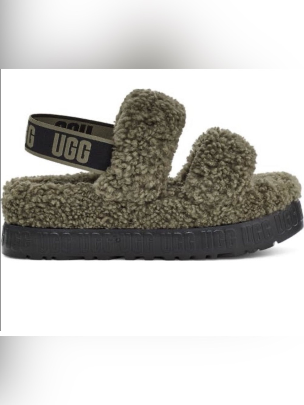 UGG Oh Fluffita Genuine Shearling Slingback Sandals 11